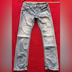 BKE slim straight distressed jeans